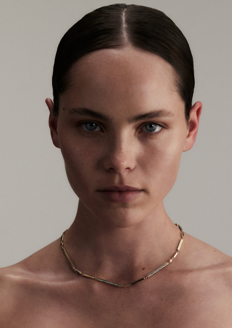 Diamond Matchstick Necklace - hover