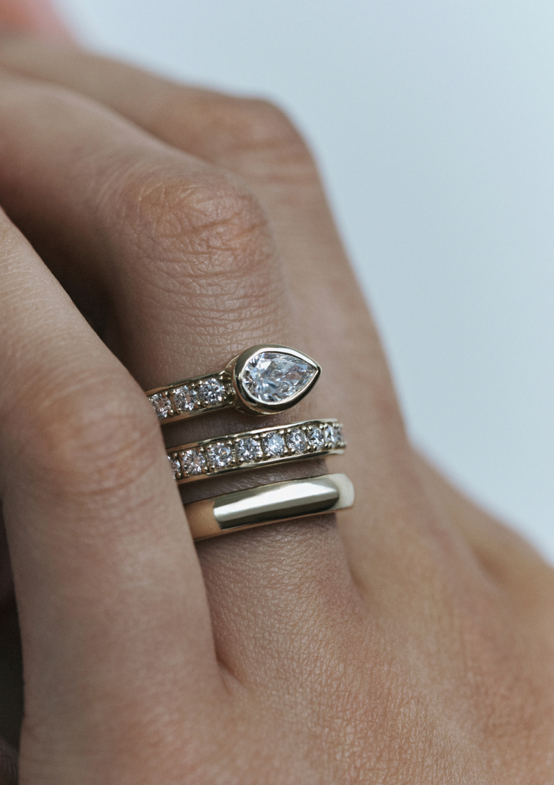 Serpentine Diamond Ring - hover