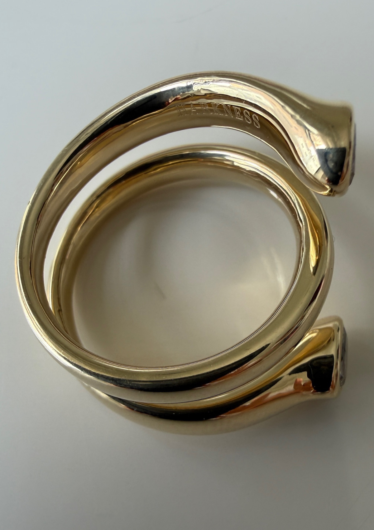 Double Diamond Coil Ring
